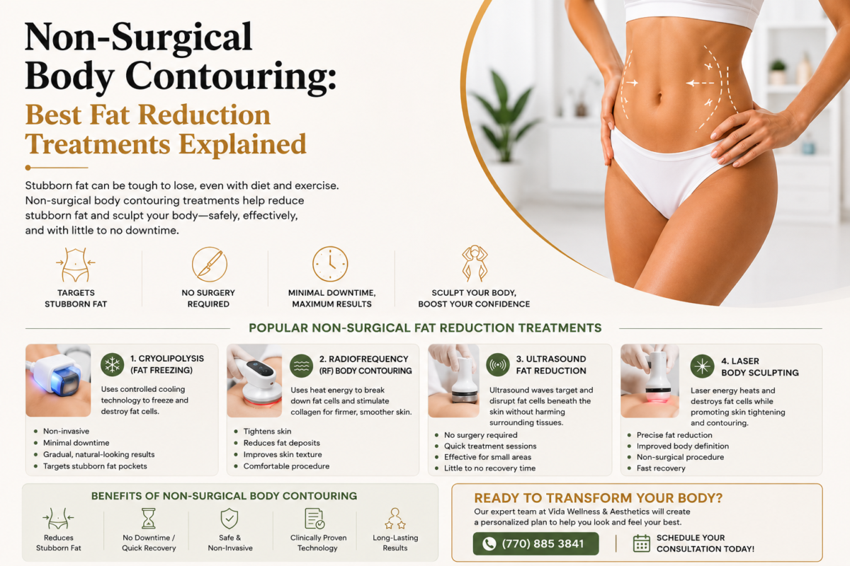 Non-surgical body contouring treatment for fat reduction and body sculpting at Vida Wellness Care
