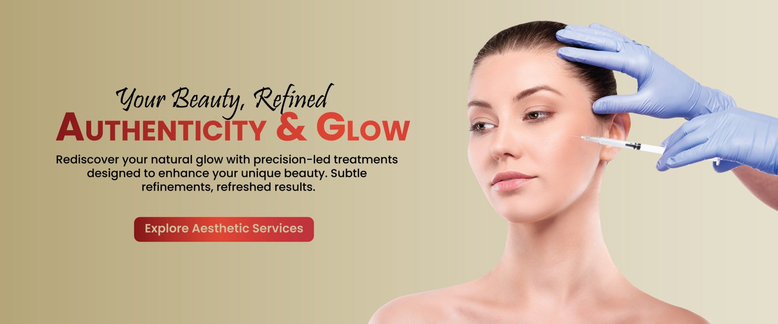 Vida Aesthetic Skin Care treatment banner for healthy glowing skin